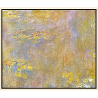 Claude Monet- Waterlilies, After 1916 - Natural Ash Framed Canvas