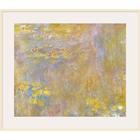 Claude Monet- Waterlilies, After 1916 - Natural Ash Framed Print