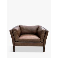Halo Groucho Aniline Leather Armchair - Old Saddle Cocoa