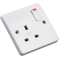 MK 13A White Switched Socket - 5017490327260