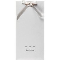 CCA Pocket Love Personalised Wedding Invitations, Pack Of 60 - White