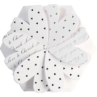CCA Lotus Flower Personalised Wedding Invitations, Pack Of 60 - White