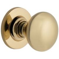 Premier Polished Brass Effect External Round Latch Door Knob 1 - 5020657001071