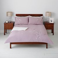 John Lewis Chinese Blossom Duvet Cover And Pillowcase Set - Cassis