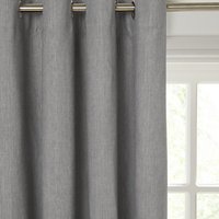 House By John Lewis Lined Eyelet Curtains - Steel