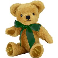 Merrythought Personalised London Curly Gold Teddy Bear With Gold Thread - Gold/Green