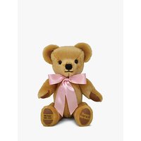 Merrythought Personalised London Gold Teddy Bear With Silver Thread - Gold/Baby Pink