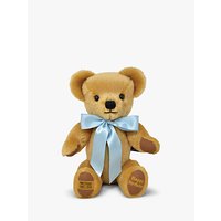 Merrythought Personalised London Gold Teddy Bear With Silver Thread - Gold/Baby Blue
