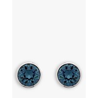Melissa Odabash Swarovski Crystal Stud Earrings - Dark Blue/Silver