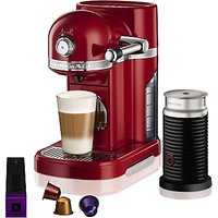 Nespresso Artisan Coffee Machine With Aeroccino By KitchenAid - Empire Red