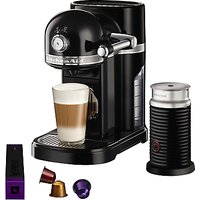 Nespresso Artisan Coffee Machine With Aeroccino By KitchenAid - Onyx Black