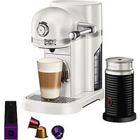 Nespresso Artisan Coffee Machine With Aeroccino By KitchenAid - Frosted Pearl