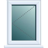 White PVCu LH Side Hung Window (H)820mm (W)620mm - 03161463