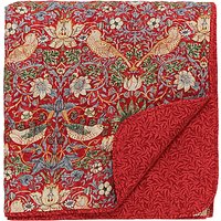 Morris & Co Strawberry Thief Bedspread - Red