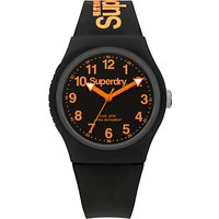 Superdry Unisex Urban Silicone Strap Watch - Black