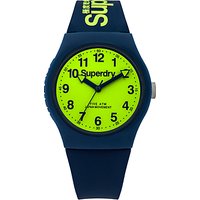 Superdry Unisex Urban Silicone Strap Watch - Blue/Green