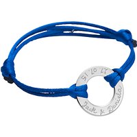 Merci Maman Personalised Sterling Silver Eternity Bracelet - Royal Blue