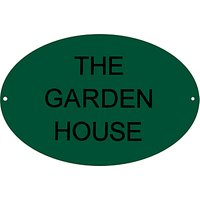 The House Nameplate Company Personalised Acrylic Round House Sign, Dia.11.5cm - Green / Black