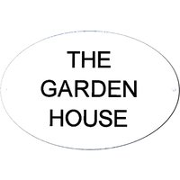 The House Nameplate Company Personalised Acrylic Round House Sign, Dia.11.5cm - White / Black
