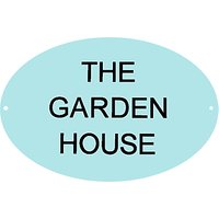 The House Nameplate Company Personalised Acrylic Round House Sign, Dia.11.5cm - Pale Blue / Black