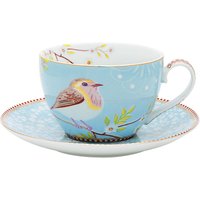 PiP Studio Early Bird Cappuccino Cup And Saucer - Blue
