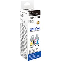 Epson Ecotank C13-T664 Colour Ink Bottles - Black