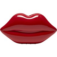 Lulu Guinness Perspex Lips Clutch Bag - Red