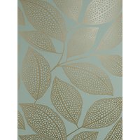 MissPrint Pebble Leaf Wallpaper - Verdigris