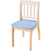 John Crane Junior Chair - White-Wash Wood Finish/Light Blue