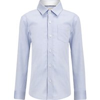 John Lewis Heirloom Collection Plain Textured Herringbone Shirt - Blue