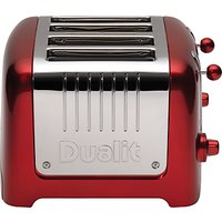 Dualit Lite 4-Slice Toaster With Warming Rack - Metallic Red