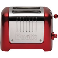 Dualit Lite 2-Slice Toaster With Warming Rack - Metallic Red