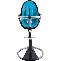 Bloom Fresco Chrome Contemporary Leatherette Baby Chair, Black - Bermuda Blue