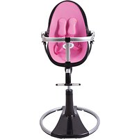 Bloom Fresco Chrome Contemporary Leatherette Baby Chair, Black - Rosy Pink