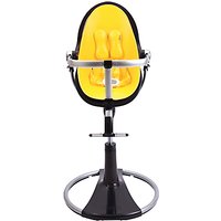 Bloom Fresco Chrome Contemporary Leatherette Baby Chair, Black - Canary Yellow