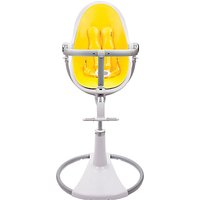 Bloom Fresco Chrome Contemporary Leatherette Baby Chair, White - Canary Yellow