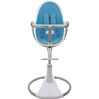Bloom Fresco Chrome Contemporary Leatherette Baby Chair, White - Bermuda Blue