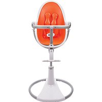 Bloom Fresco Chrome Contemporary Leatherette Baby Chair, White - Harvest Orange