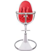 Bloom Fresco Chrome Contemporary Leatherette Baby Chair, White - Rock Red