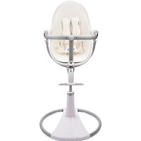 Bloom Fresco Chrome Contemporary Leatherette Baby Chair, White - Coconut White