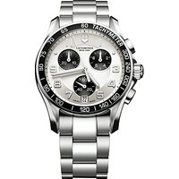 Victorinox Men's Chrono Classic Chronograph Bracelet Strap Watch - Silver/Pearl