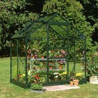 B&Q Metal 6X4 Horticultural Glass Greenhouse - 5010697097004
