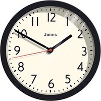 Jones Cosmos Wall Clock, Dia. 25cm - Black