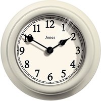 Jones Aphrodite Wall Clock, 18cm - Cream