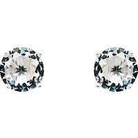 Monet Glass Crystal Stud Earrings - Silver/Clear