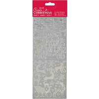 Docrafts Christmas Sleigh Ride Outline Stickers - Silver