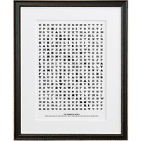 Letterfest Personalised Family Word Search Framed Print, 44.8 X 56.8cm - Black Frame