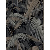 Cole & Son Palm Jungle Wallpaper - Silvers On Black, 95/1004
