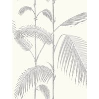Cole & Son Palm Jungle Wallpaper - Soft Grey On White, 95/1008