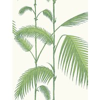 Cole & Son Palm Jungle Wallpaper - Leaf Green On White, 95/1009
